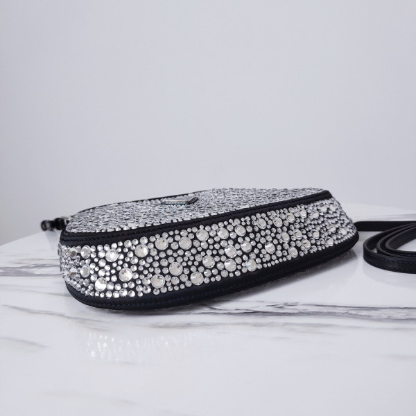 Pra*a cleo satin bag with appliqués